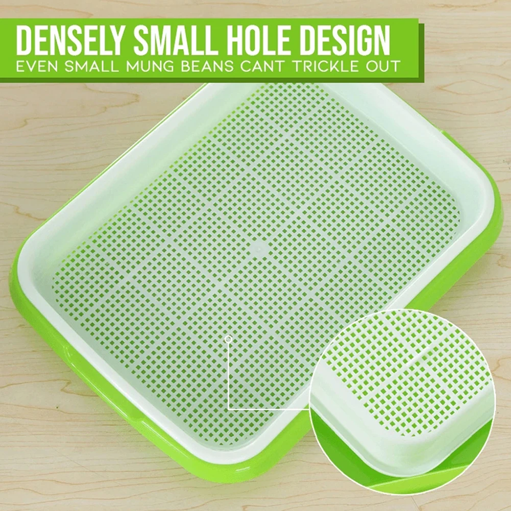 Двухслойная тарелка для выращивания бобов поднос рассады пластиковая корзина