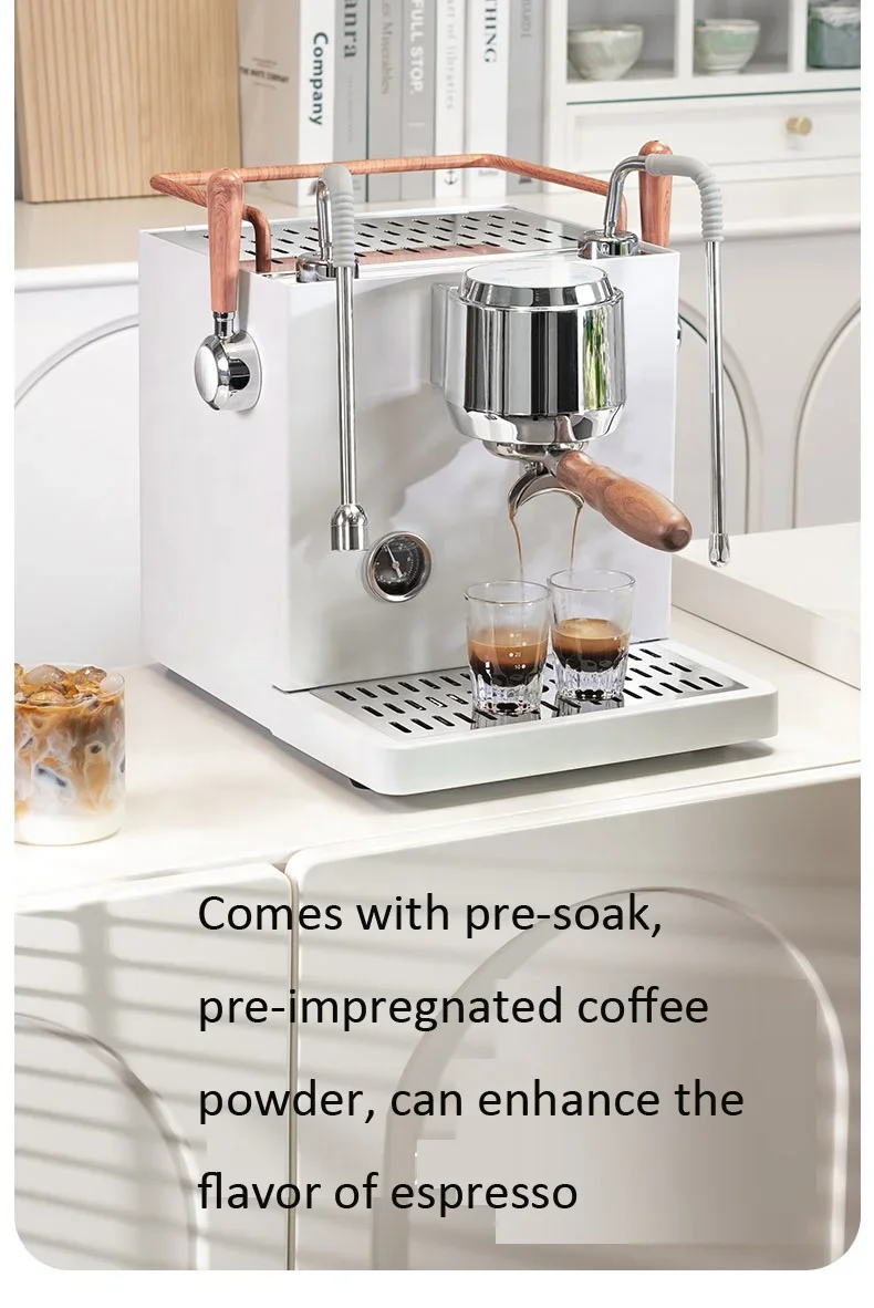 Espresso Coffee Machine Cappuccino Latte And Mocha Semi Automatic Italian Concentrate Integrated For Milktea Shop