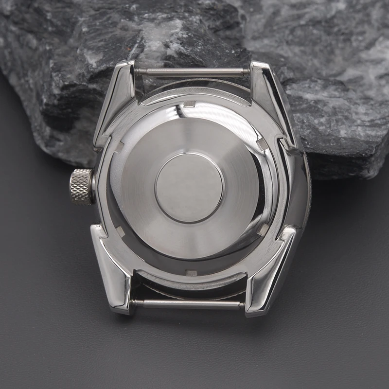 Samurai Black Design NH35 Movement C3 Luminous Stainless Steel Case Mechanical Watches Men's Watch Cases Sapphire Glass