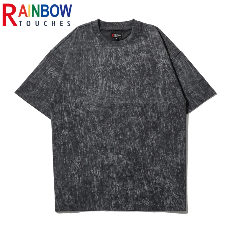 

Rainbowtouches 2022 New T-Shirt Mens Tie Dye T-Shirts Women Cyber Celebrity Men High Street Fashion Couple Cotton T-Shirt Unisex