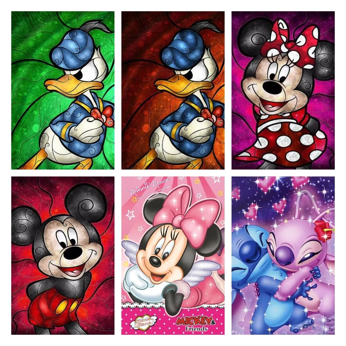

Картина на холсте Disney Микки и Минни скандинавские интерьерные Плакаты для детской комнаты спальни фон для дома украшение на стену подарок