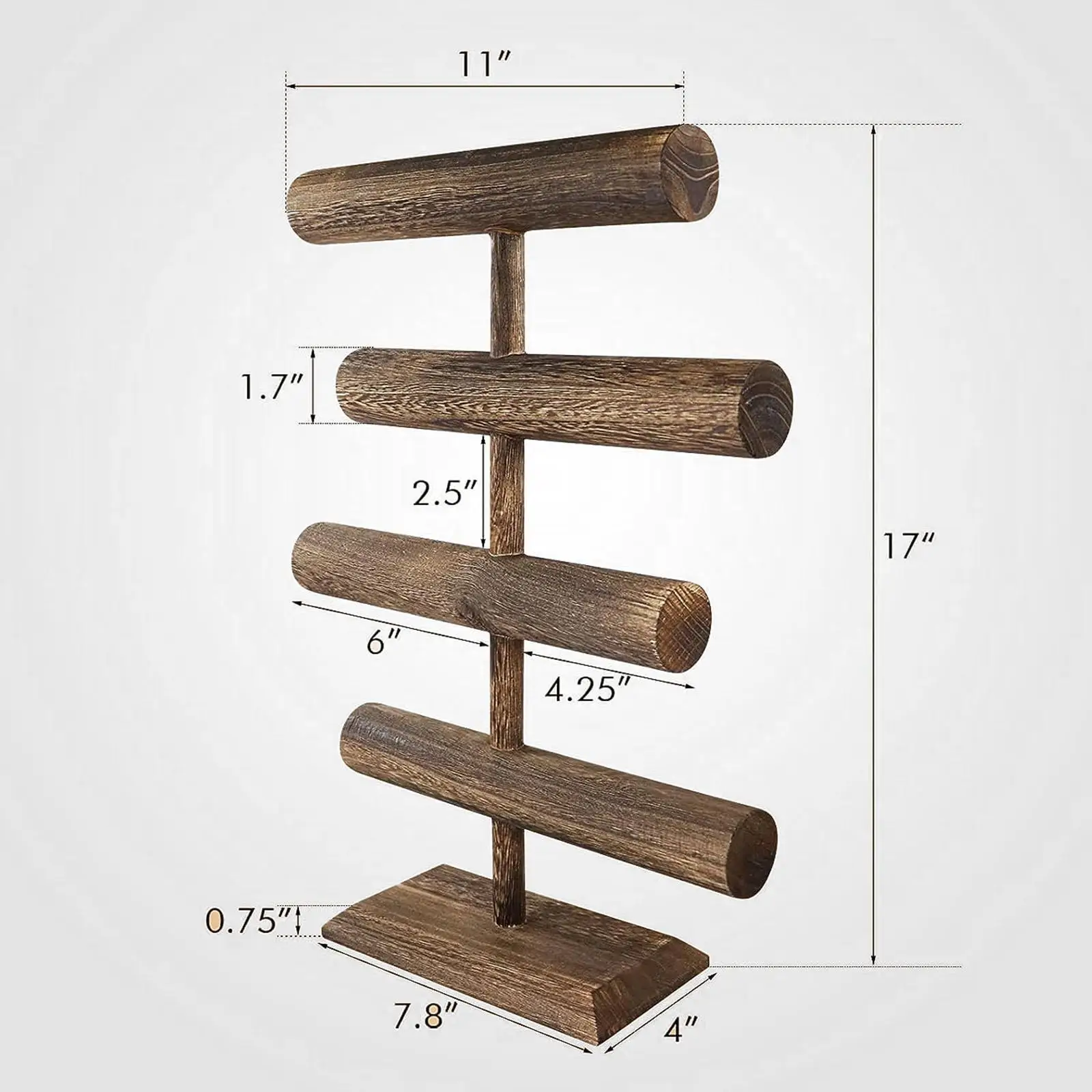 Деревянный держатель для браслетов-органайзер Элегантный дисплей хранения