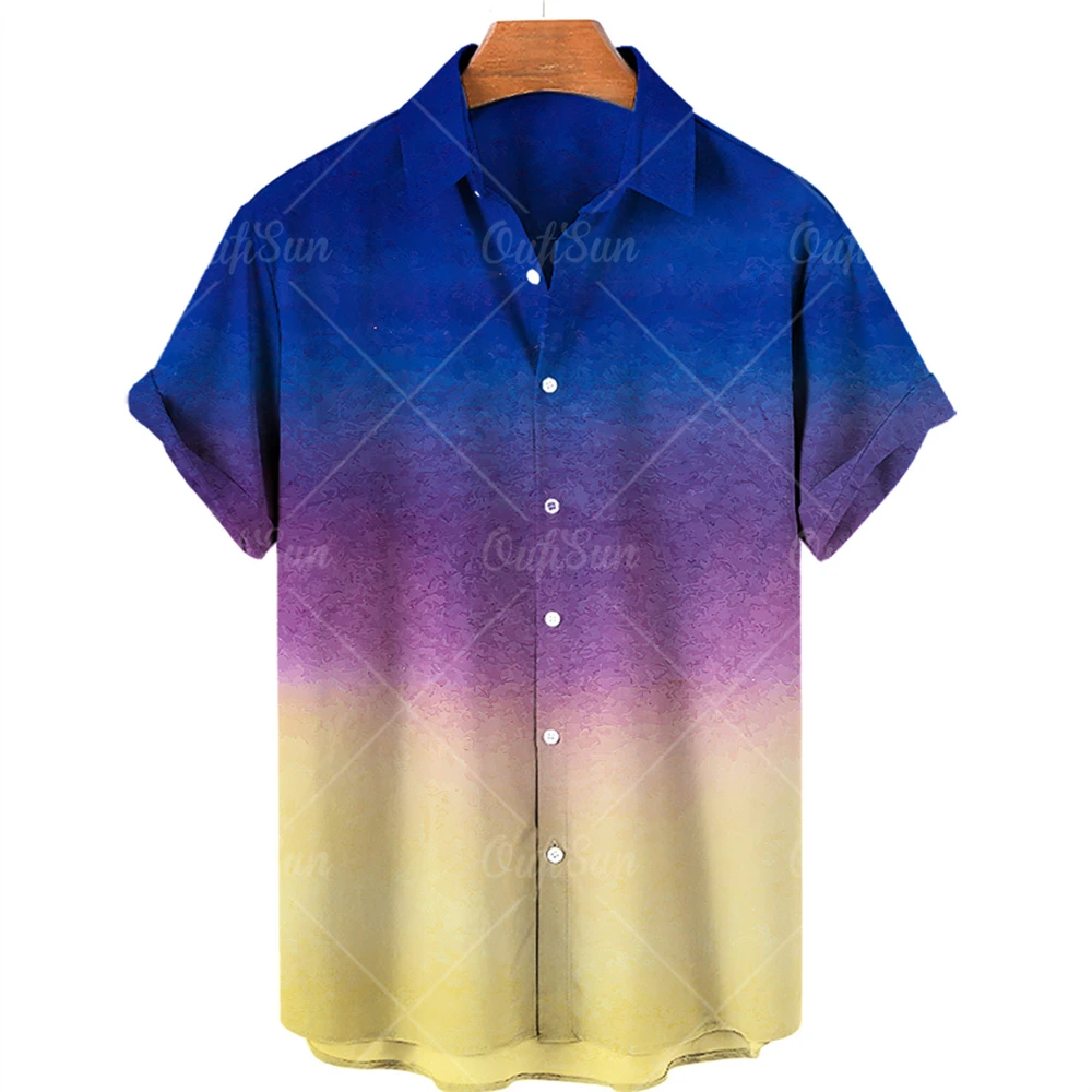 

Men's shirt summer 2022 new Hawaiian shirt men's printed beach pocket retro short-sleeved tops fashion shirt clothing tops