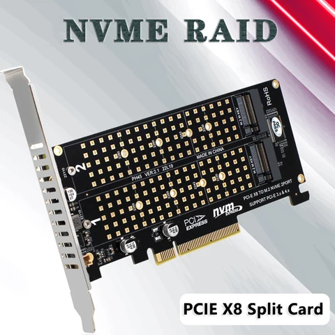 HOMAJA RAID контроллер M.2 NVME  PCIe X8 4.0