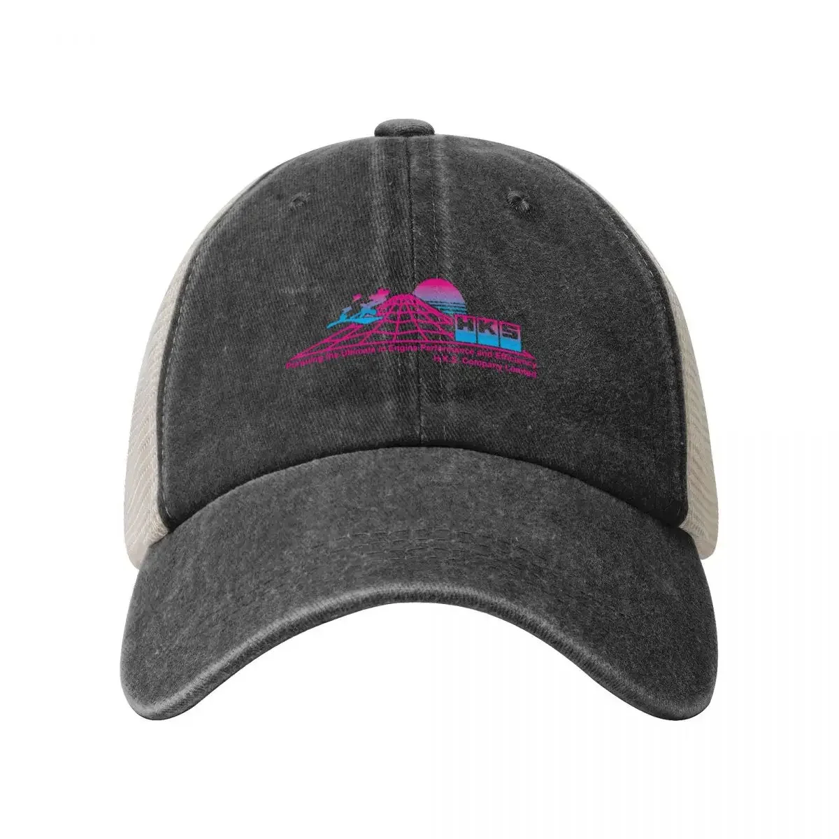 HKS - Vaporwave II Mount Fuji черная ковбойская сетчатая бейсболка новая летняя шляпа женские