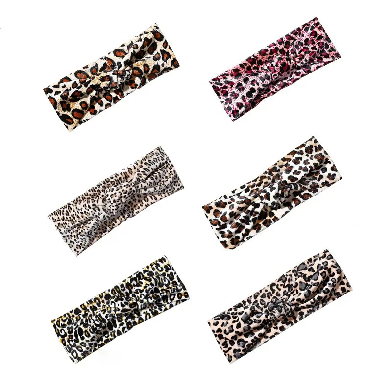 

Hot Selling Fashionable Leopard Print Sport Yoga Fitness Absorb Sweat Headbands