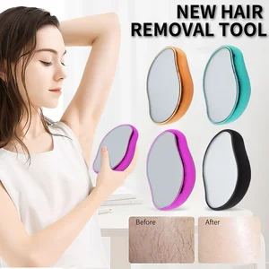 Crystal Hair Eraser Physical Hair Remover Eraser Safety Epilator Reusable Easy Clean Body Beauty Gla in Pakistan
