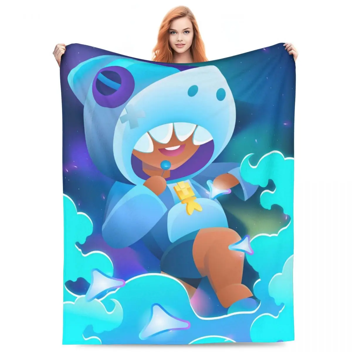 Вязаное одеяло Creditos A Sairykone фланелевое модное игровое легкое тонкое со звездой