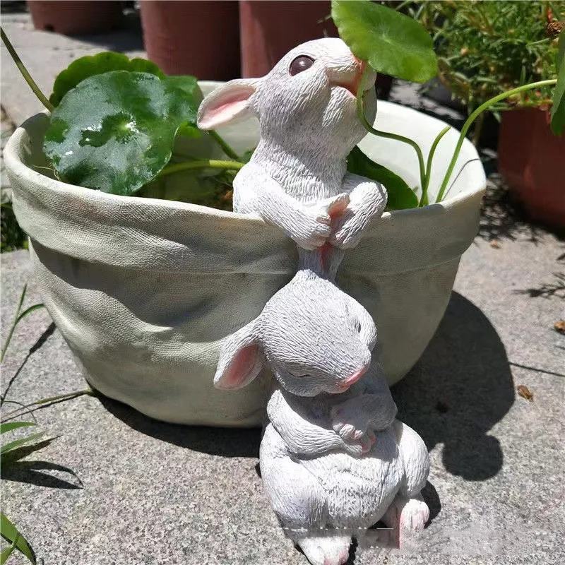 Pocket Bunny Succulent Flowerpot Home Gardening Lovely Decorative Tabletop Decorations Creative Gift Items Balcony Living Room