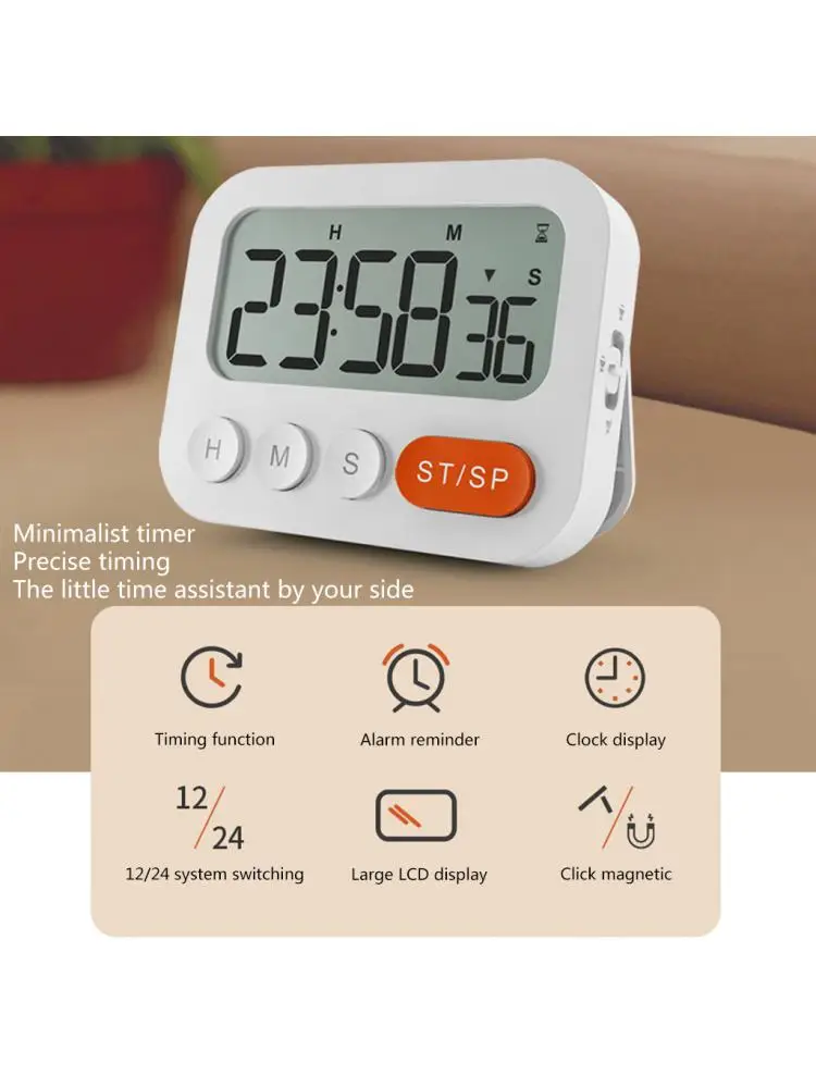 

Учебный таймер, кухонный таймер, таймер для приготовления пищи, Магнитный цифровой секундомер, часы, таймер, используемый для учителей, упра...