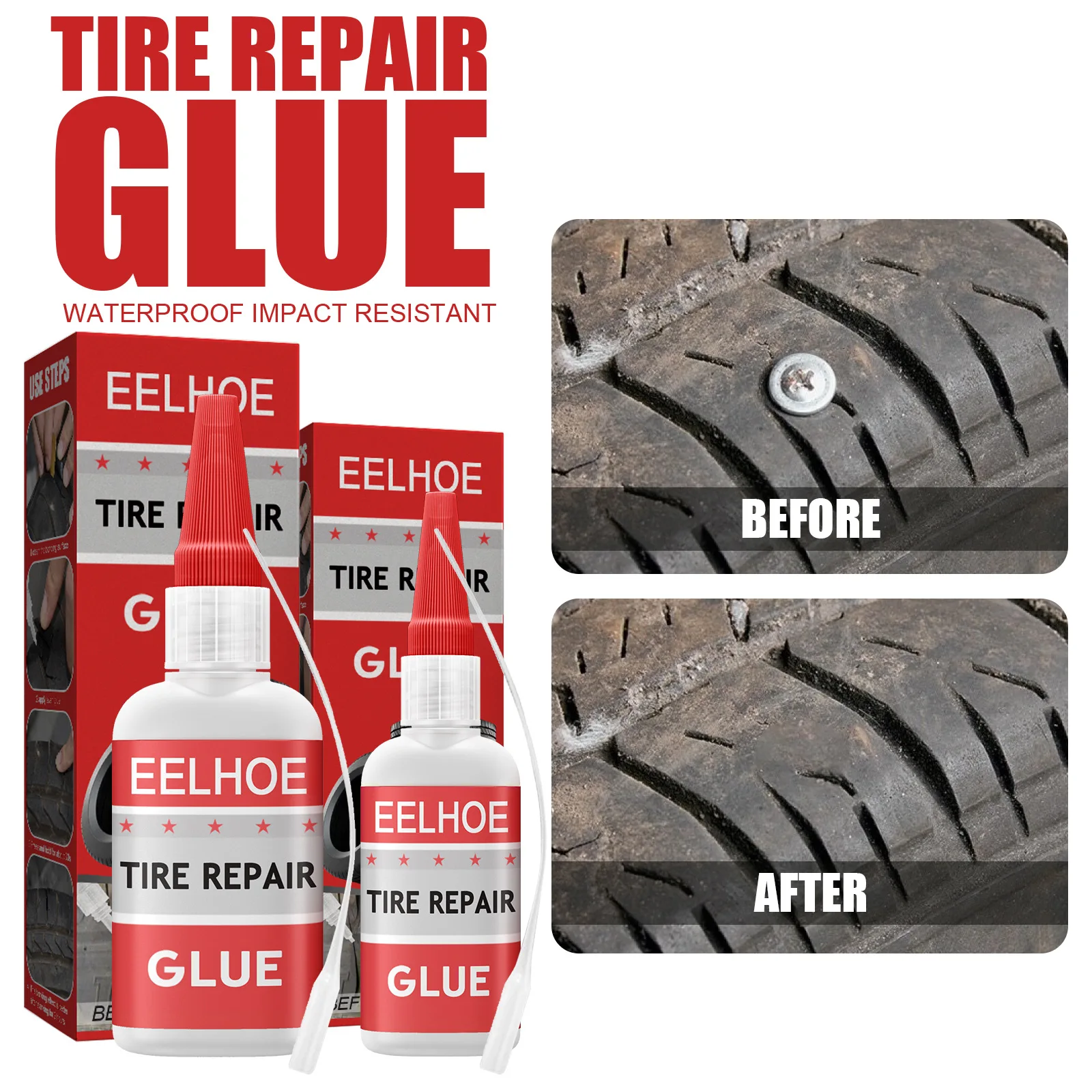 Tire Repair Glue Bicycle Tire Repair Paste Car Metal Plastic Ceramic Welding Strong Glue Sole Repair Glue