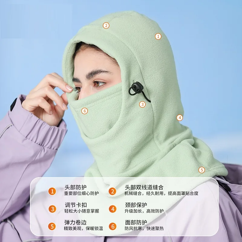 Новинка 2023 модная зимняя Флисовая Балаклава шапка уличная ветрозащитная теплая