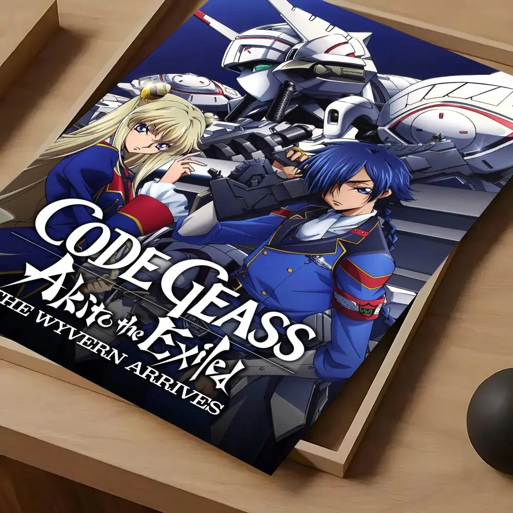 Фото Постер Code Geass, самоклеящаяся художественная водонепроницаемая бумажная наклейка, декор для стен кофейни, бара, комнаты №2
