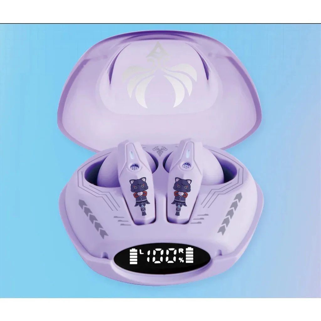 Беспроводные наушники Genshin Impact Meow Honkai 3 Elysia TWS Bluetooth с шумоподавлением Hi-Fi сумкой
