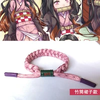 anime demon slayer theme bracelet peripheral couple accessories holiday gifts cosplay kamado tanjirou bracelets for women mens