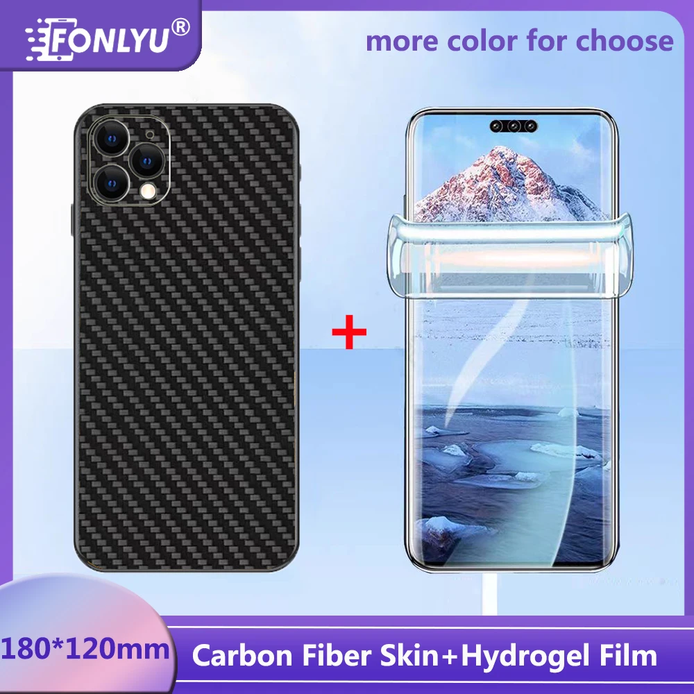 FONLYU 10 шт. гидрогелевая пленка из ТПУ HD с наклейками на заднюю панель углеродного