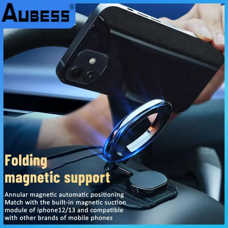 

Gps Foldable Phone Bracket Universal Mini Cell Gps Support 360 Degrees Rotating Magnetic In Car For Iphone Samsung Xiaomi Metal