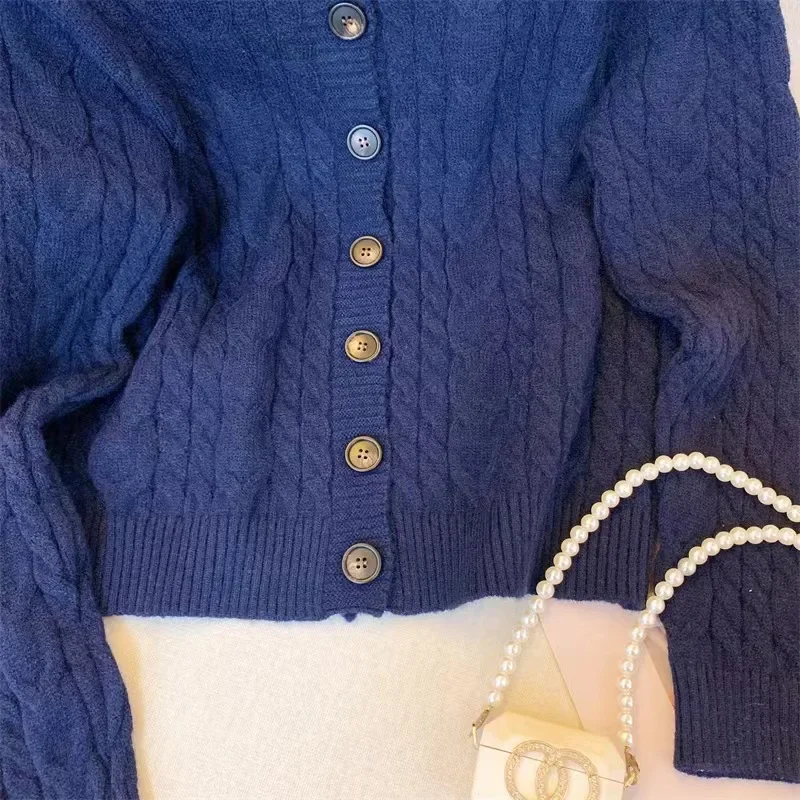 Американский винтажный вязаный кардиган в консервативном стиле для женщин Новое
