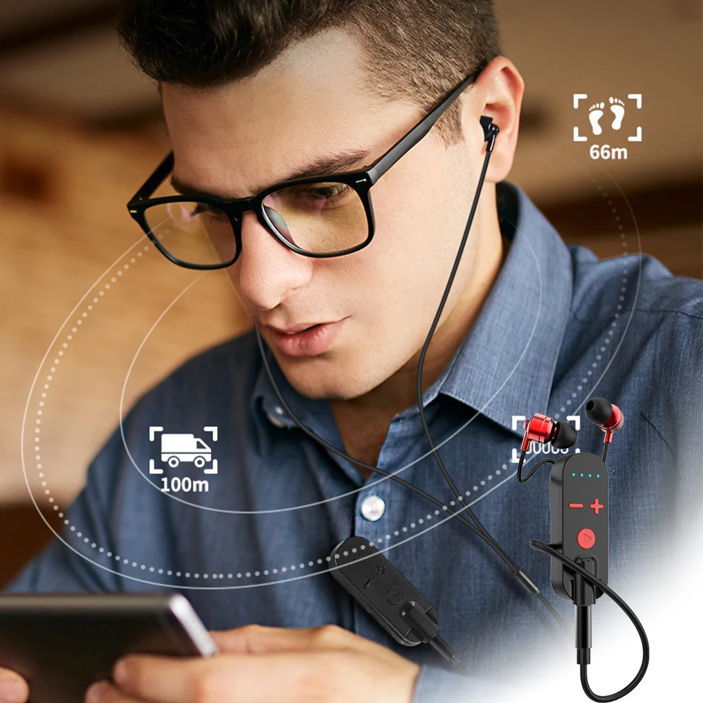 

Hot V98 Bluetooth Headphones Clip Handsfree Headset Business Earphone Drive Call Sports Earbuds For Iphone Samsung