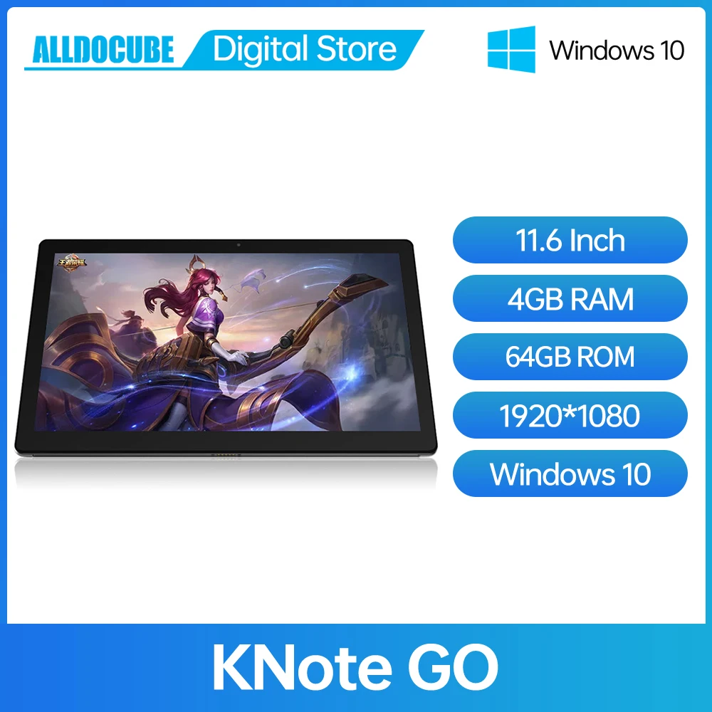 

ALLDOCUBE KNote Go 11.6 inch Tablets 2 in 1 Intel HD 1920*1080 IPS Screen 4GB RAM 64GB ROM Touch Notebook Tablet PC