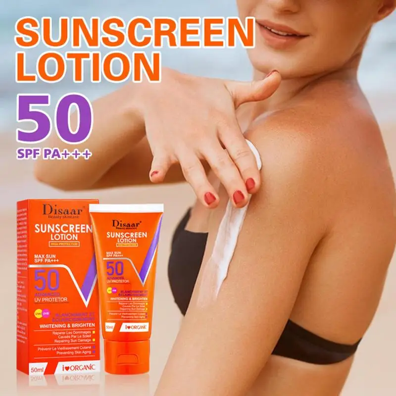

SPF 50 Sunscreen Water Resistant Hydrating Sun Cream Moisturizing Broad Spectrum Oil Control Lotion Face And Body Sunscreen