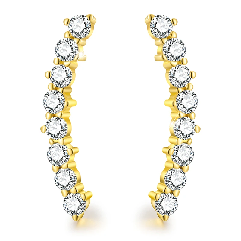 

Серьги-гвоздики с фианитами, серебро 18 К