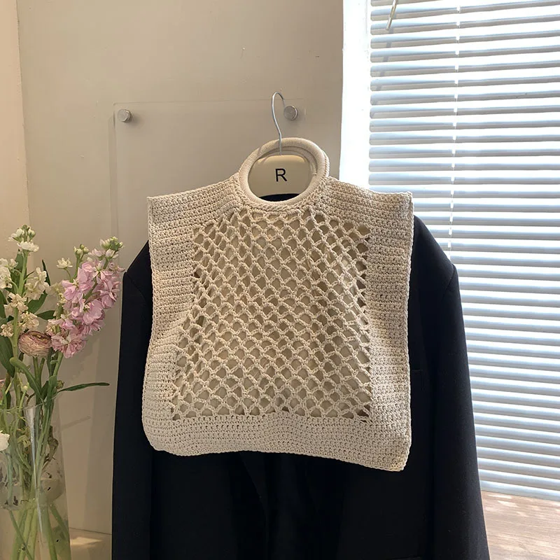 

Summer Straw Bags 2023 Fashion Wicker Rattan Hollow Out Storage Beach Bags Solid Shoulder Bags Purse Shopper Bags Handbags Summ