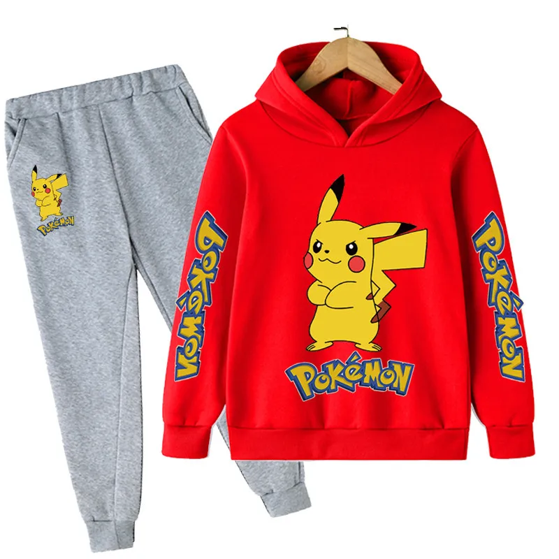 

2Pcs Boys Clothes Pokemon Sets Spring Autumn Toddler Clothing Kids Tracksuit For Girl Suit Children Clothing 4 to 14 Year Suit