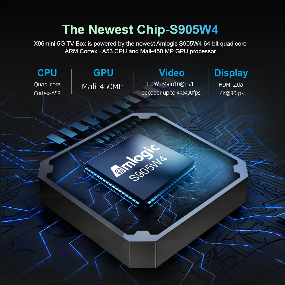 Мини-приставка смарт-ТВ X96 Android 9 0 Amlogic S905W S905W4 2 4 ГГц |
