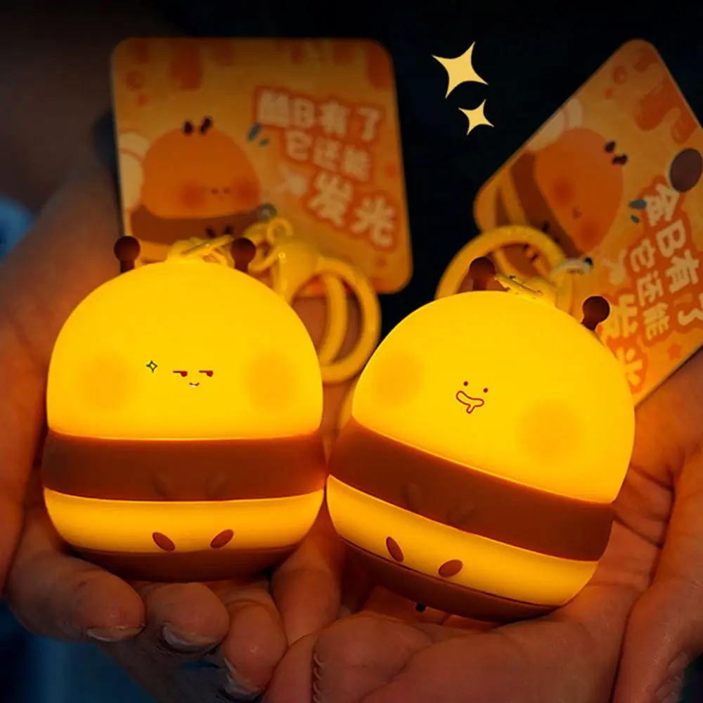 Очаровательный светящийся брелок Kawaii Bee креативная забавная сумка кулон