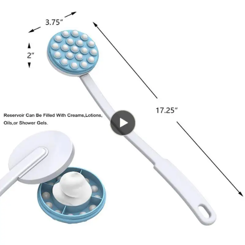 

Handheld Bath Brush Silica Gel Self Tanning Back Back Massager Massage Roller Extra Long Handle Long Handle Elderly Bath Brush