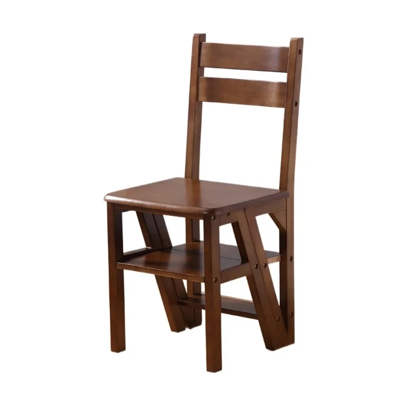 

Wooden Folding Library Ladder Chair Kitchen Furniture Step Ladder School Convertible Ladder Chair Step Stool Natural/Honey/Brown