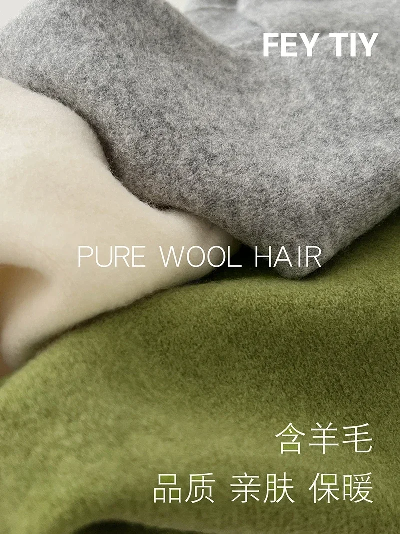 Британский корейский стиль нишевый шерстяной вязаный треугольный шарф женский