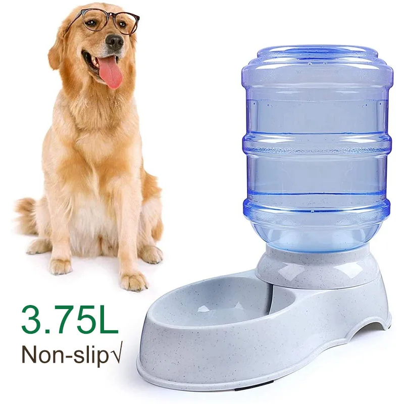 

3.75L Pet Water Dispenser Station - 1 Gal Replenish Pet Waterer for Dog Cat Animal Automatic Gravity Water Drinking Fountain