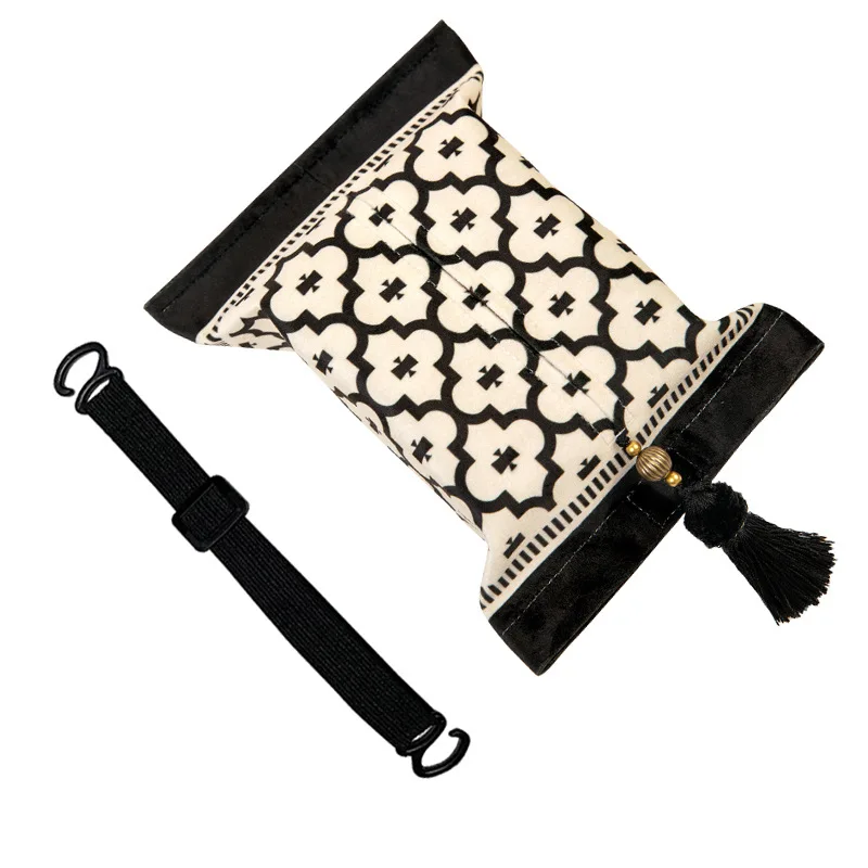 

Королевский стиль клевера, счастливый чехол для салфеток, подвесная тканевая коробка для салфеток для гостиной, столовой, автомобиля, спальни, декоративный чехол для влажных салфеток