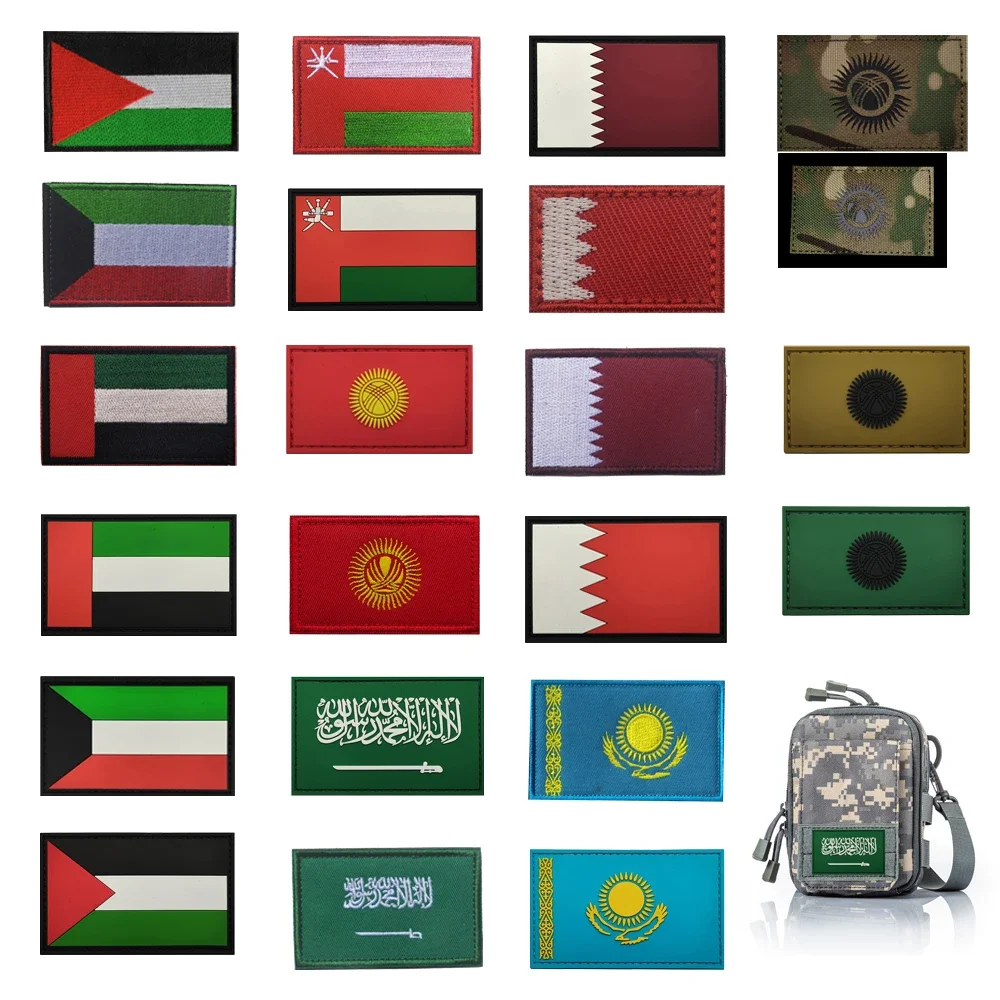 Лидер продаж Ближний Восток арабский флаг сумка аксессуар нашивка 3D из ПВХ