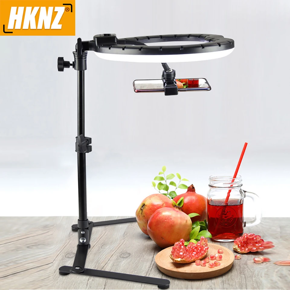 

HKNZ 26CM Photography Lighting Phone Ring Light Tripod Stand Photo Led Selfie Fill Ring Light Lamp Video Youtube Live COOK