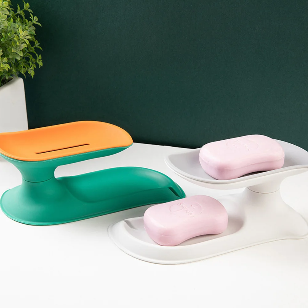 

Plastic Drain Soap Box Double Layer Creative Bathroom Toilet Shower Soap Holder Layer Bathroom Shower Container Storage Dish
