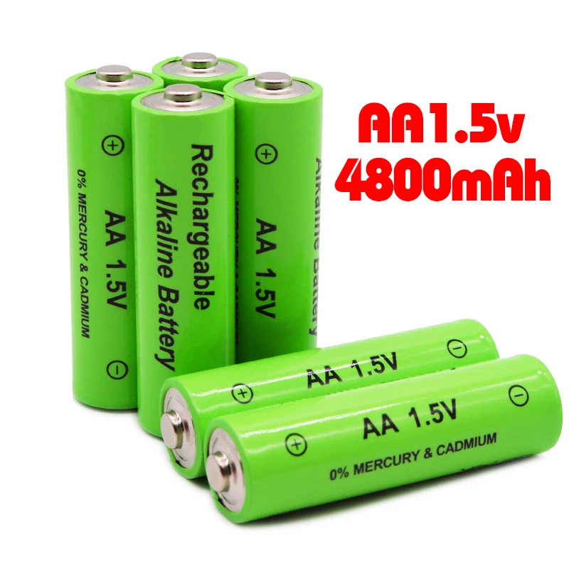 

AA 1.5V 4800mAh Rechargeable AA Battery NI-MH 1.5V AA Battery for Watch Mouse Computer Toys etc Free Shipping