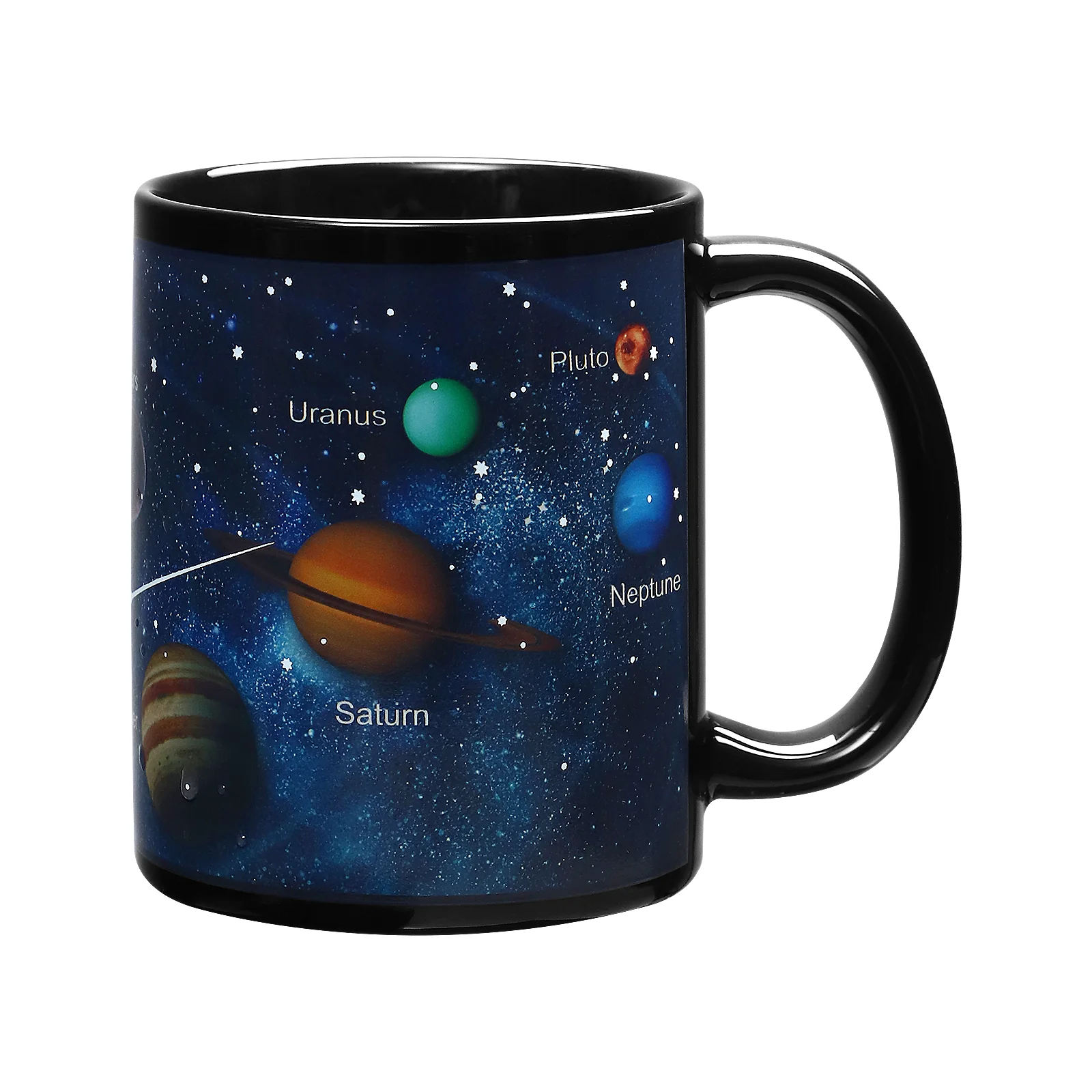

Mug Heat Sensitive Reactive Cup Coffee Color Changing Solar System Ceramic Drinking