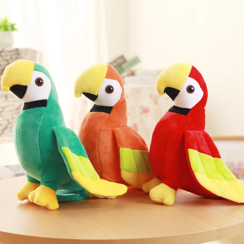 

Реалистичная плюшевая игрушка-попугай 20 см, имитационная кукла, мультяшная мягкая птица, животное, плюшевая кукла, подарок на день рождения для детей, домашний декор