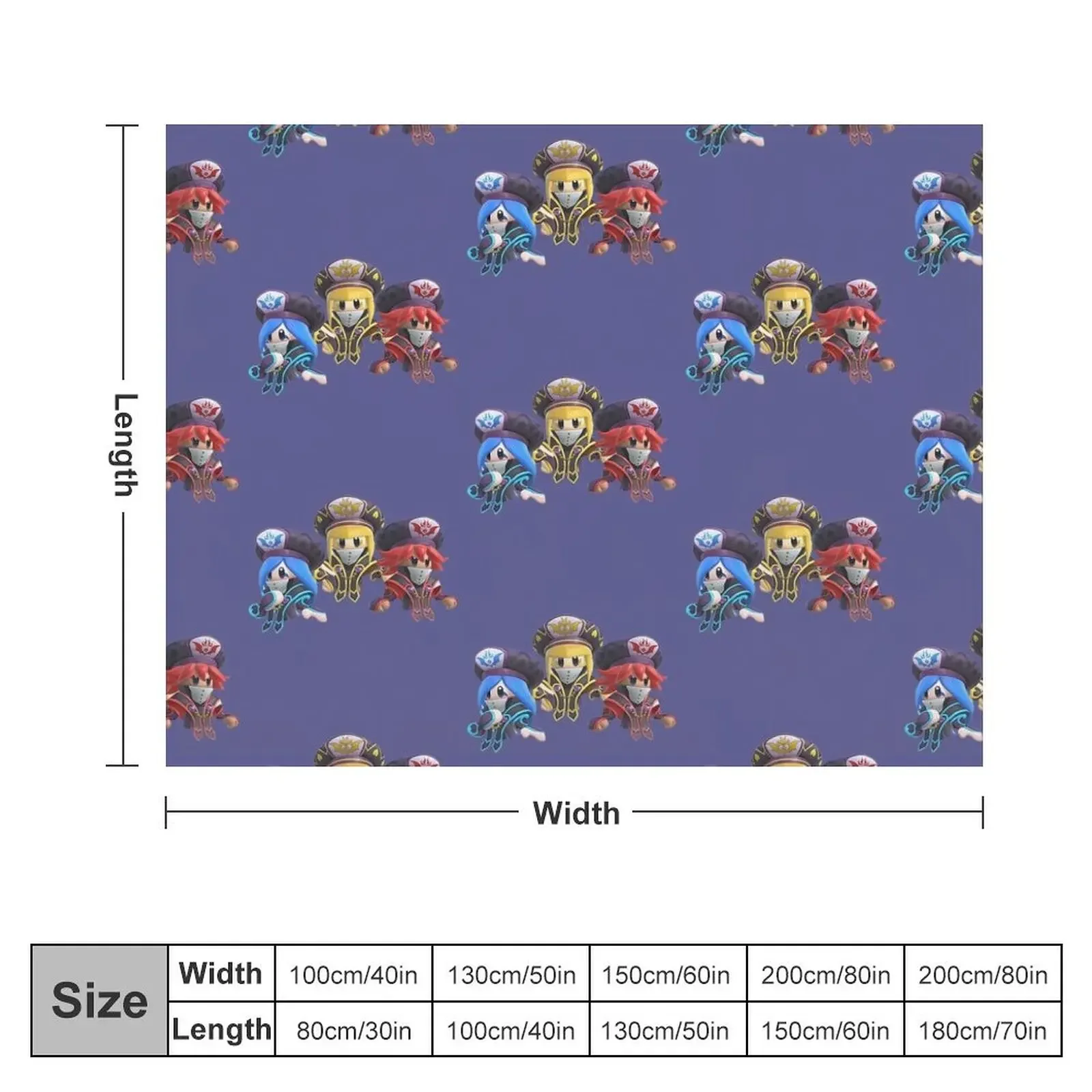 Одеяло с изображением трех магов сестер-цзань партии фламберга и франсиканской