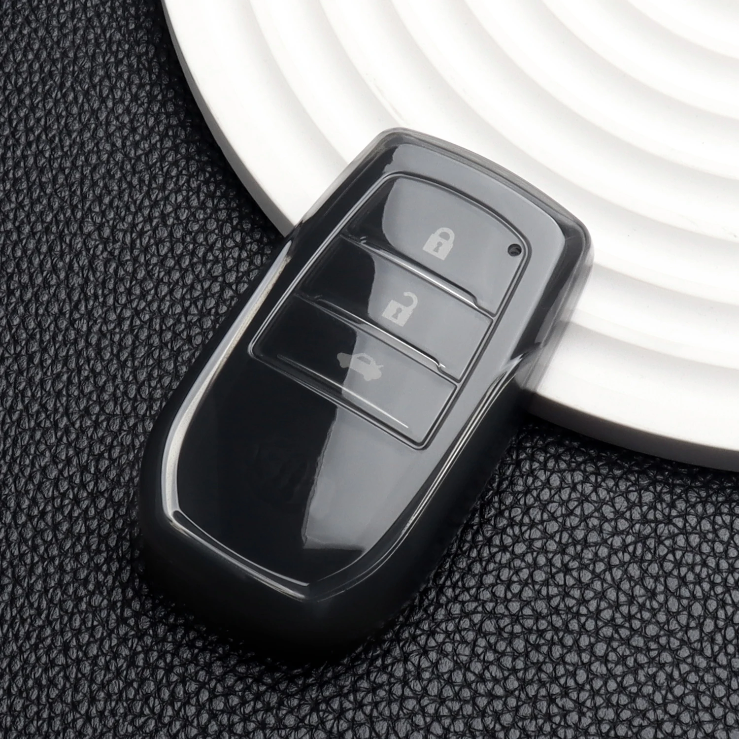 

Мягкий чехол для автомобильного ключа из ТПУ для Toyota C-HR Prius RAV 4 Camry Corolla Land Cruiser 200 Prado Crown Highlander Reiz, аксессуары