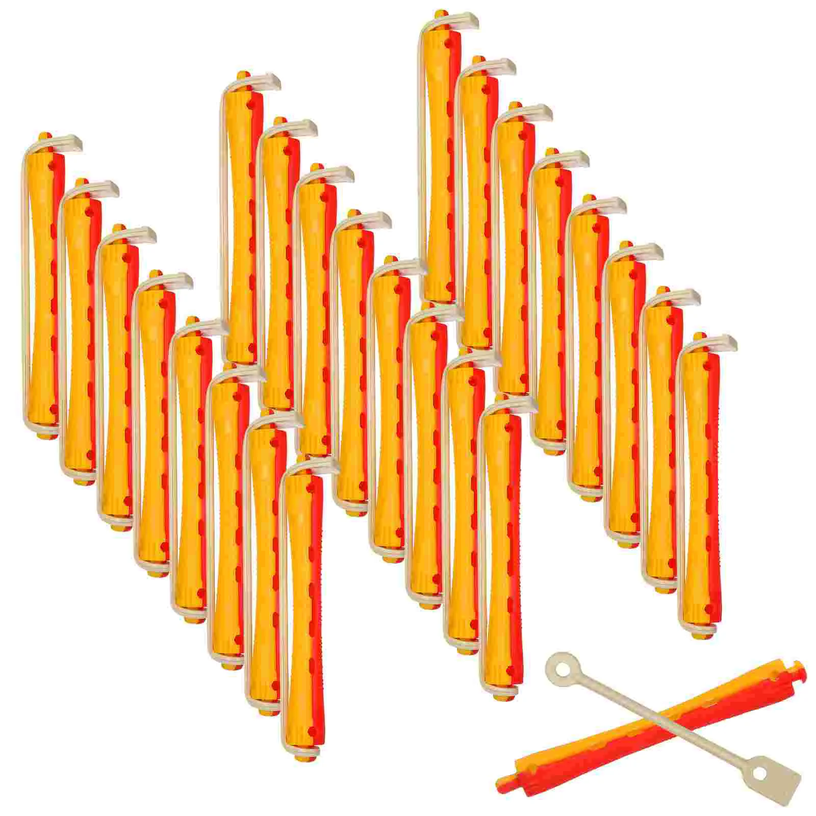 24 шт. полый рулон с резиновой лентой стержни для волос бигуди большие спиральные