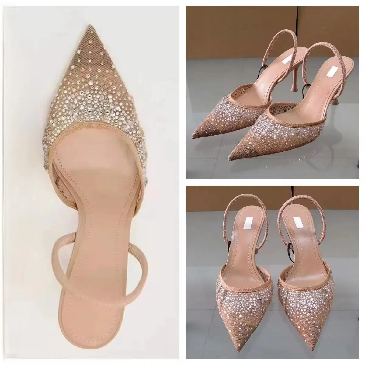 Женские босоножки с блестками TRAF лето 2024 модные сандалии ремешком на пятке