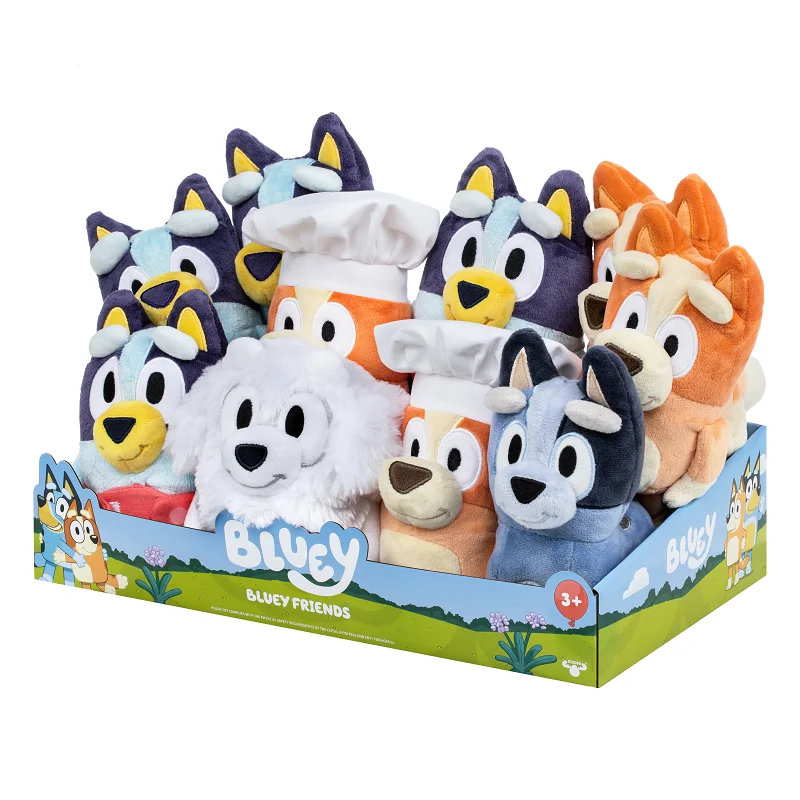 Оригинальная плюшевая игрушка Bluey and Friends мягкая хлопковая с анимированными