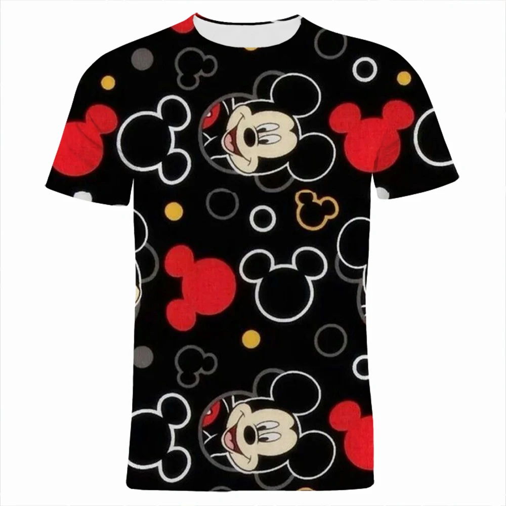 

Mickey Mouse Disney 3D Print Heren T-shirts Zomer Cartoon Anime Kleding Voor Kinderen Fashion Streetwear Vrouwen Tee Tops