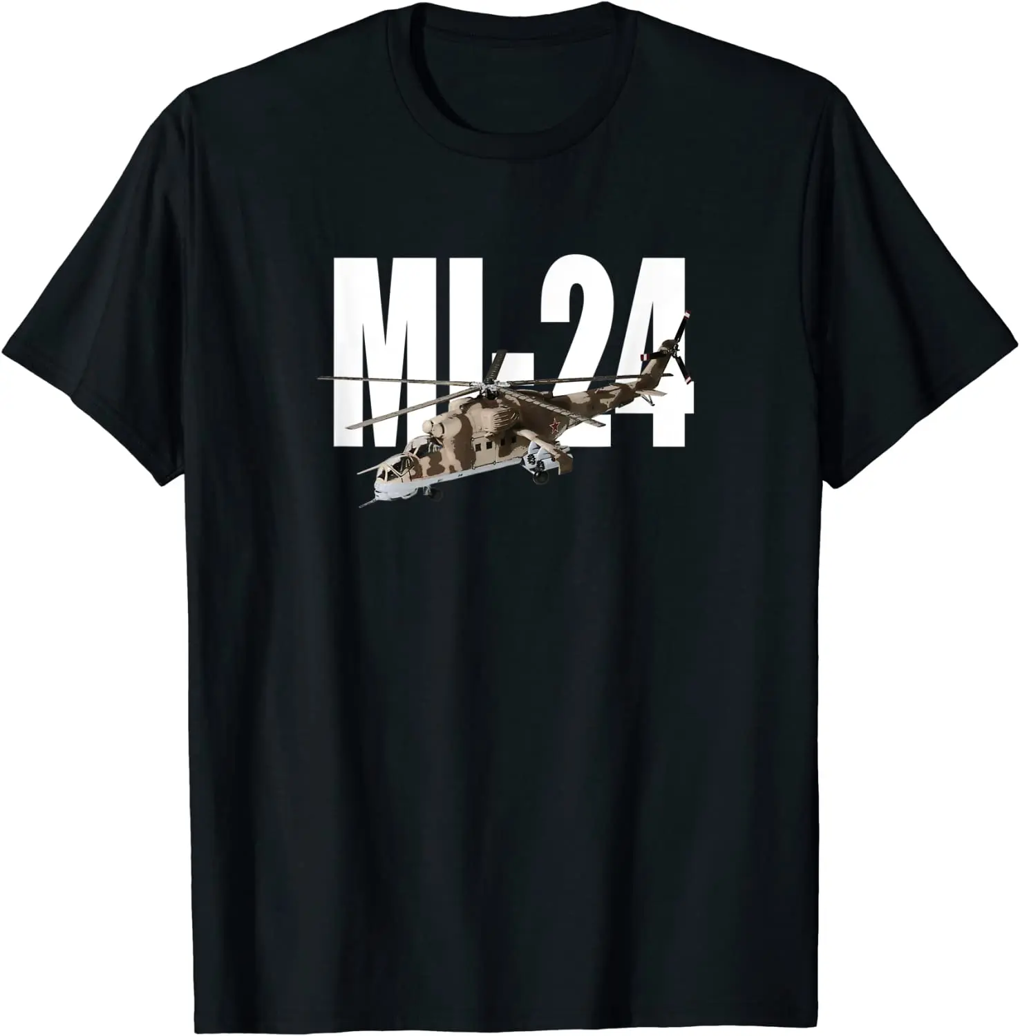 

Mil Mi-24 Hind Russia Air Force Attack Helicopter Men T-Shirt Short Sleeve Casual Cotton O-Neck Summer Shirt