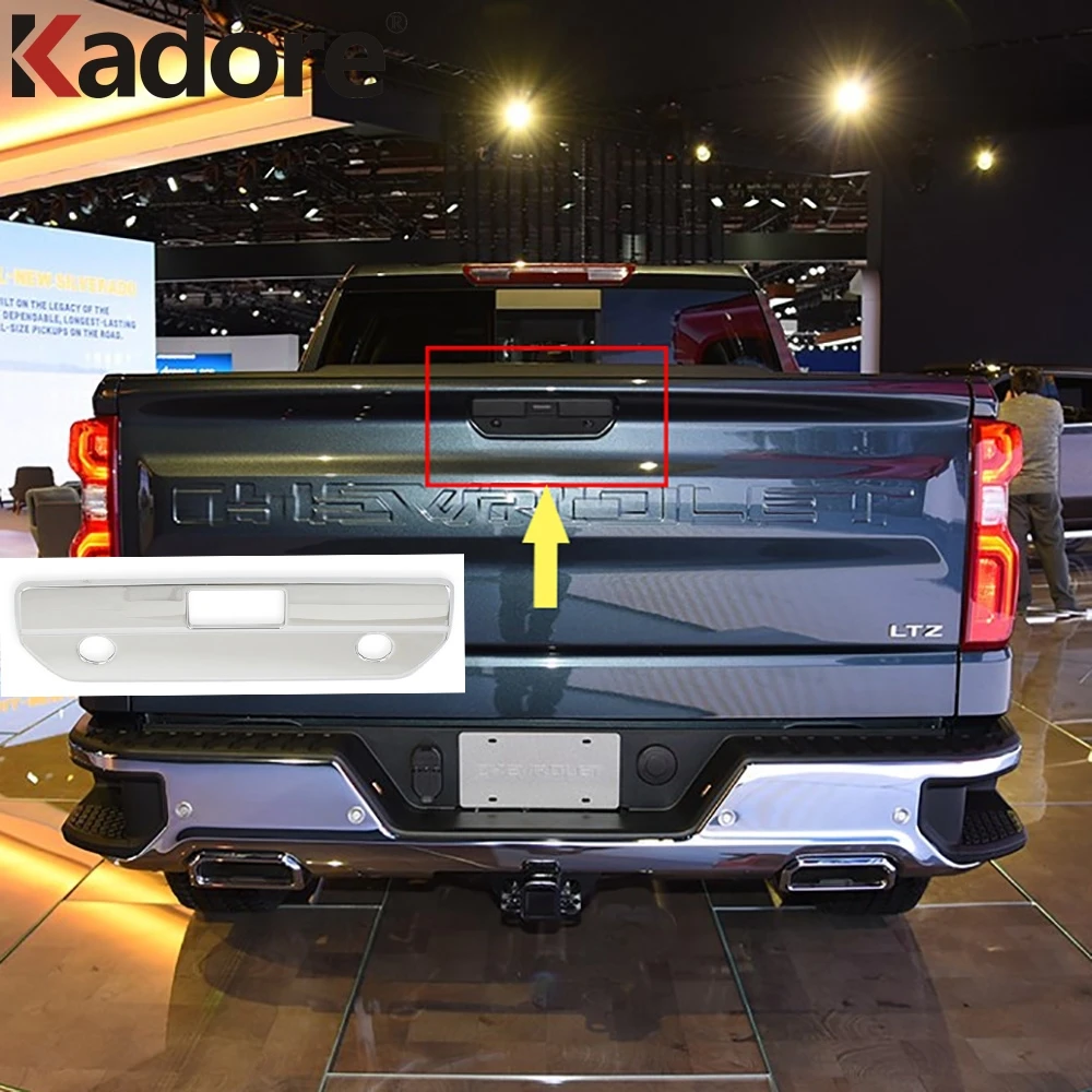 

Для Chevrolet Silverado 1500, 2019, 2020, хромированная задняя дверная ручка, накладка, боковые ручки, чаша, аксессуары для литья