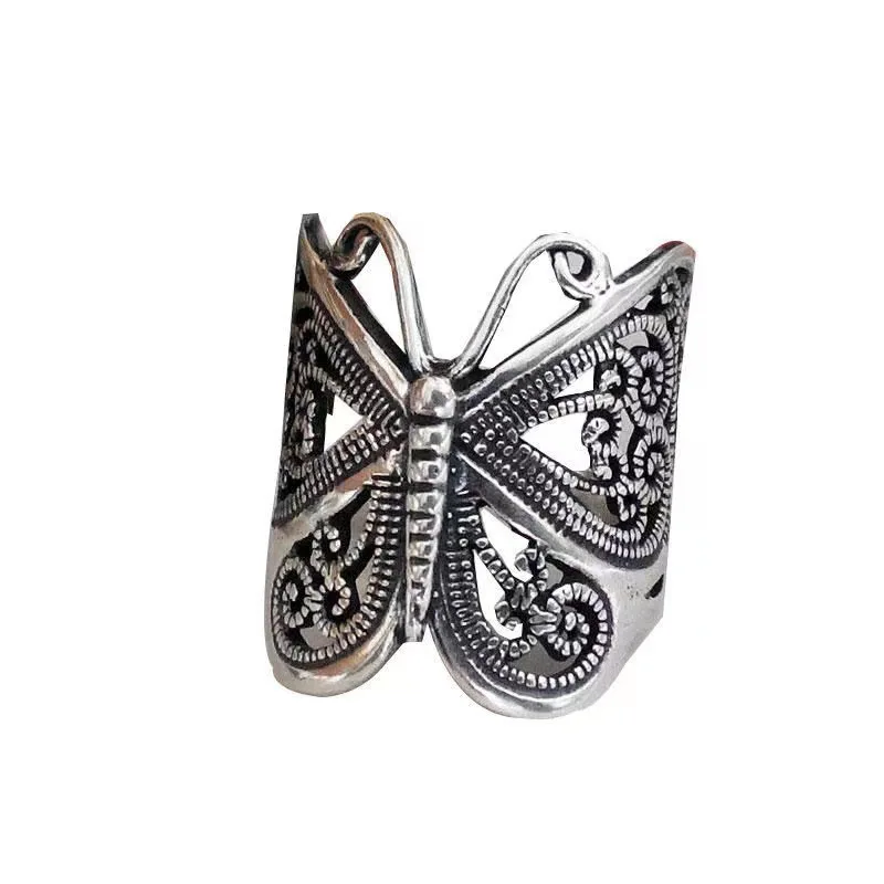 

Gothic Vintage ButterflyInsect Alloy Womens Ring For Punk Ring Birthday Christmas Anniversary Party Jewelry Gift Unisex